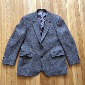 Vintage Harris Tweed Scottish Wool Blazer - Size 40R